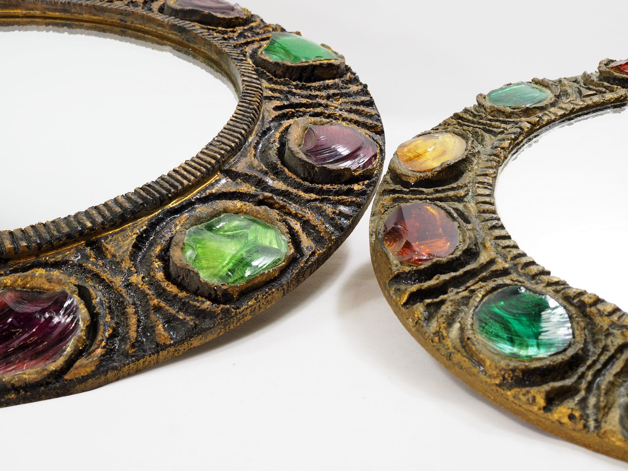 Murano "Creaciones Gobesso" Mirrors In Style of Line Vautrin