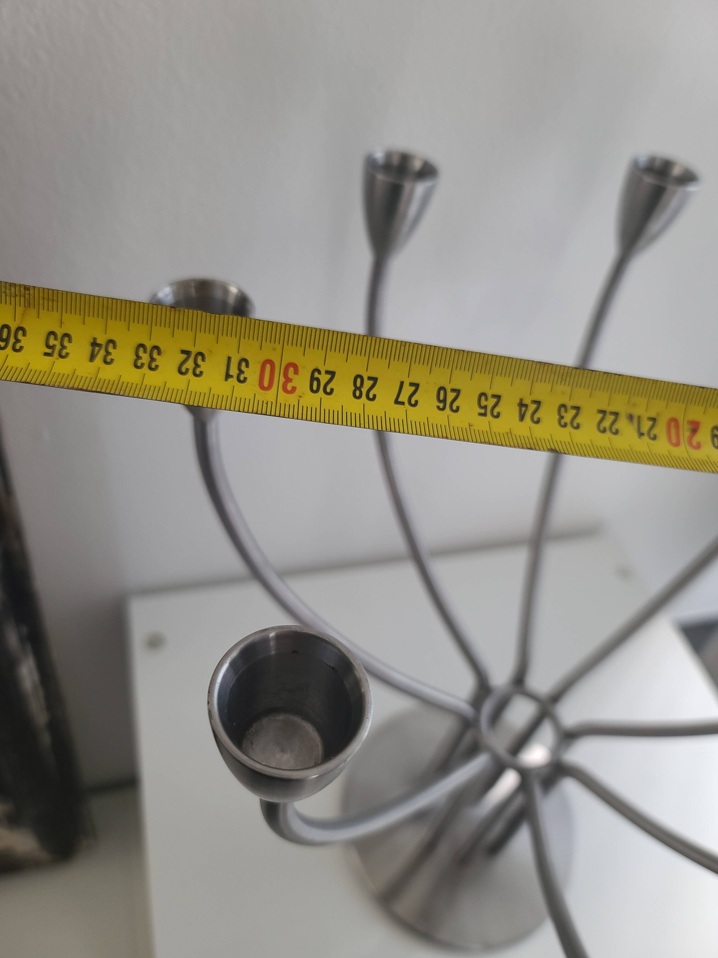 Chandelier 7 branches en acier brossé Ikea