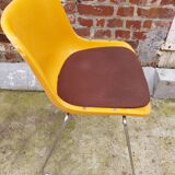 Paire de chaises traineaux Orange