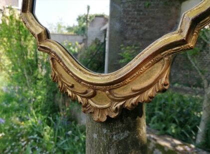 Golden mirror - 70x40cm