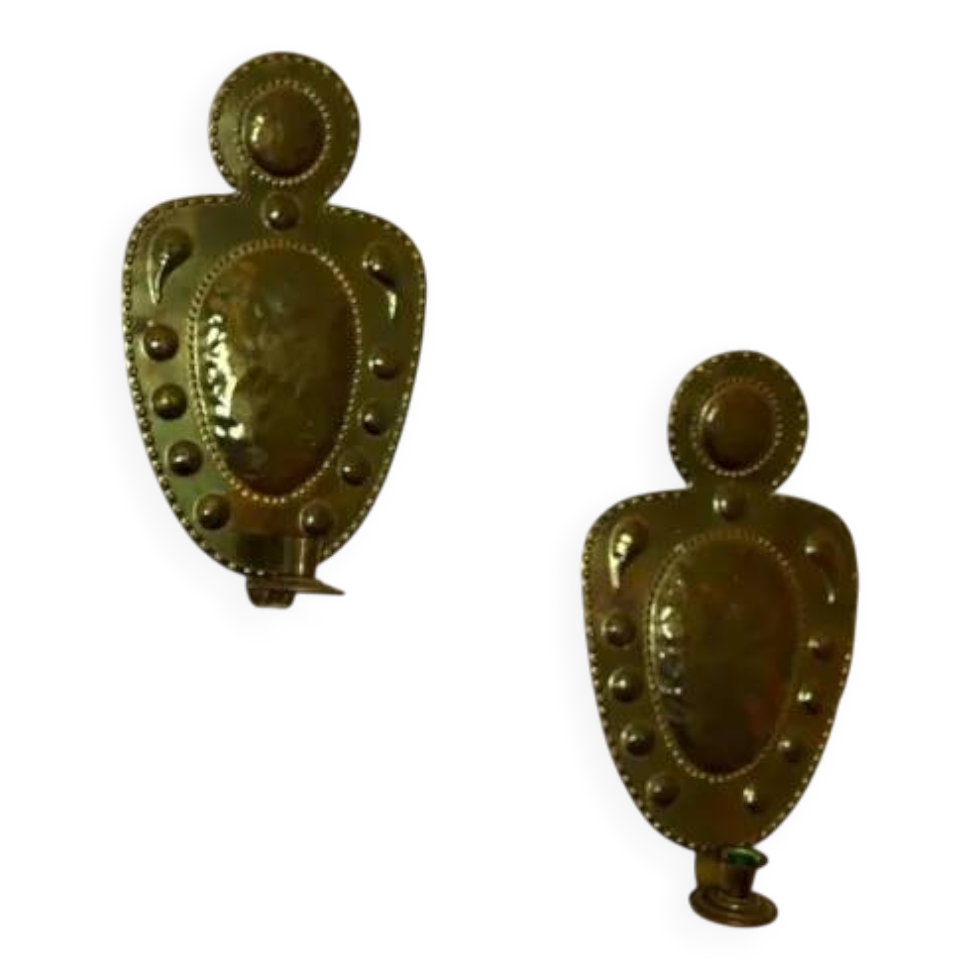 Mid-Century Swedish Wall Sconces in Antique Brass