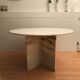 White marble dining table