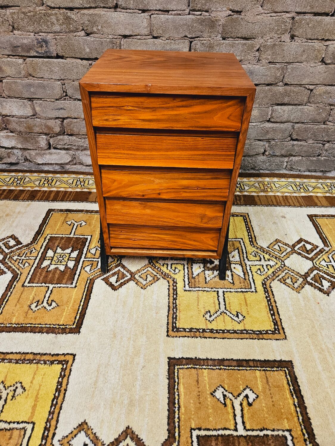 Small Scandinavian teak chest of drawers 5 drawers