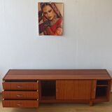 Vintage lowboard with drawers and shelves, 1970