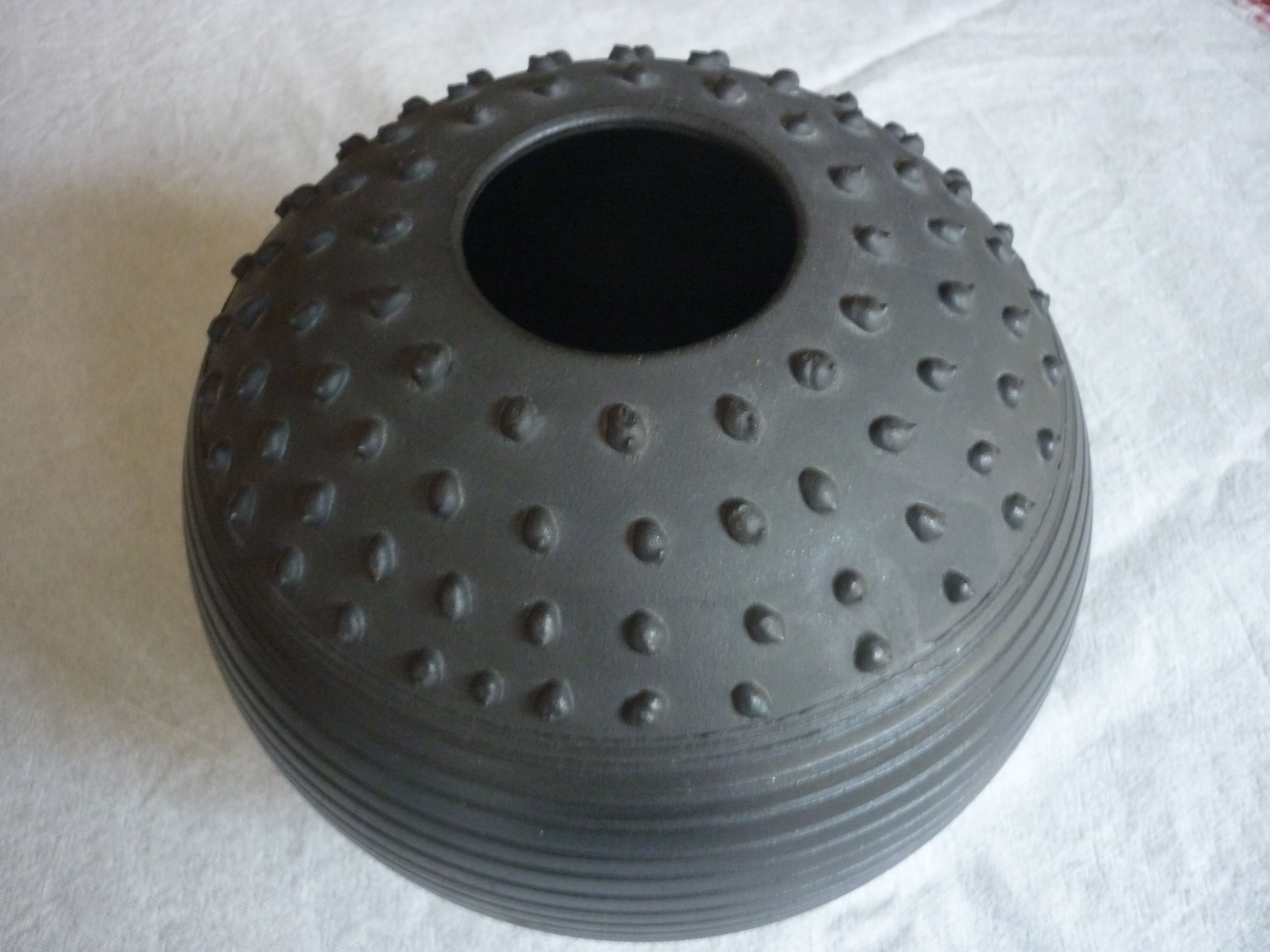 Romania black vintage ceramic vase