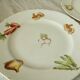 6 dessert plate in faience decor legumes 4 seasons moulin des loups n°1