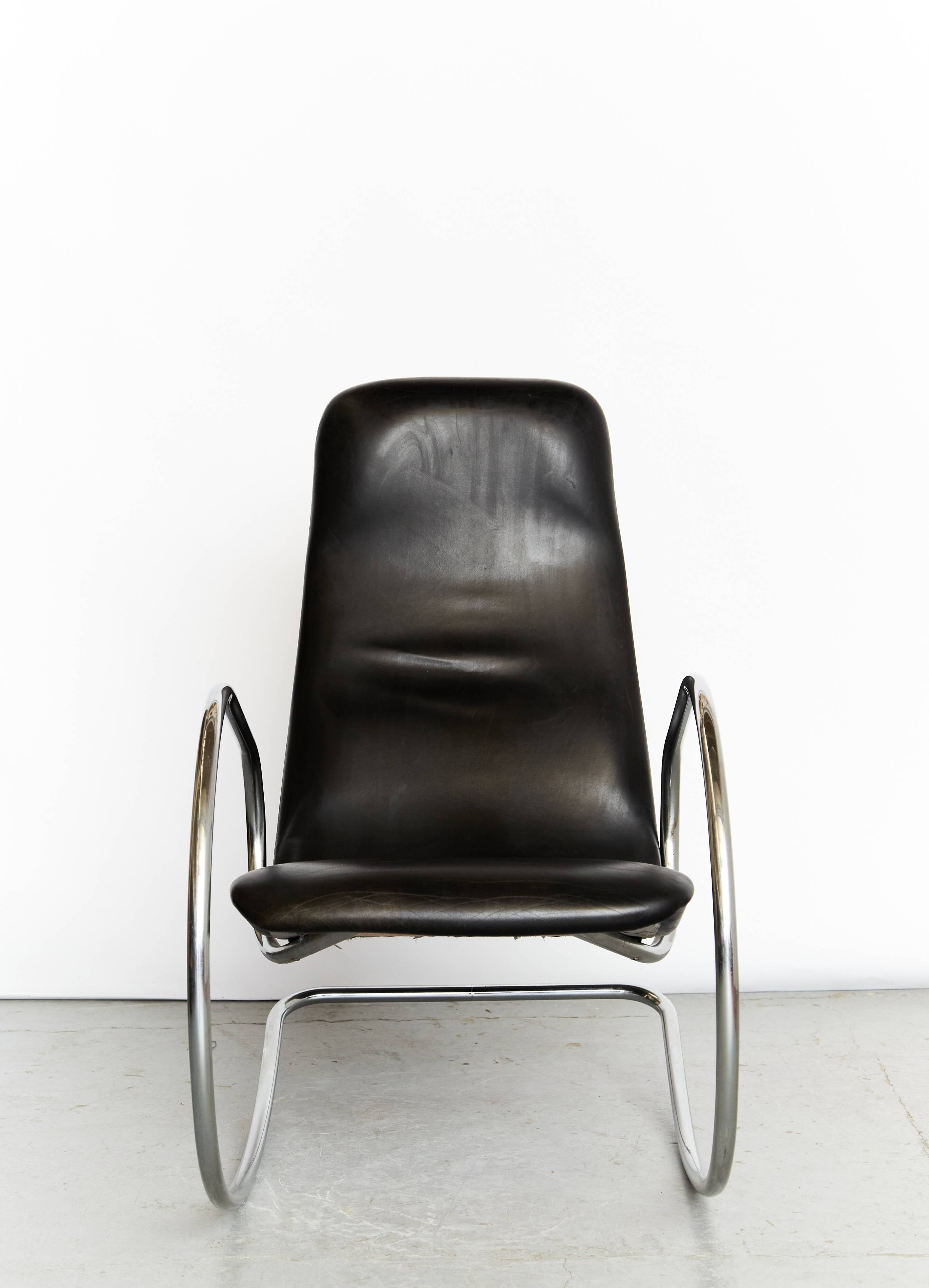 Vintage S826 Cantilever Rocking Chair in Chrome by Ulrich Böhme for Thonet