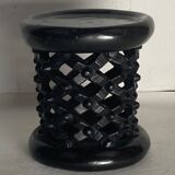 African ebonised Bamileke low stool, Cameroon, 1970s
