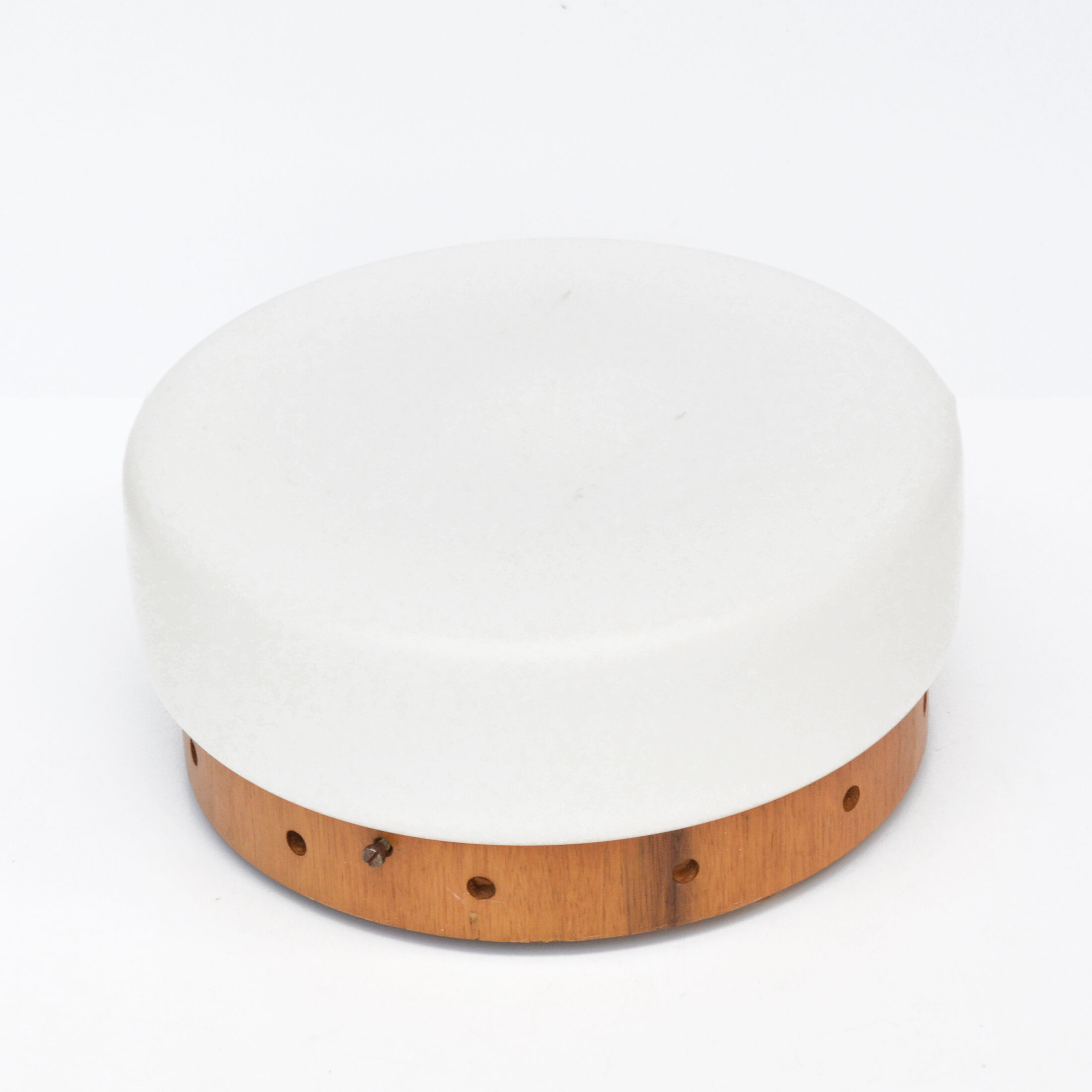 1970s Scandinavian modern White glass plafond, Hustadt Leuchten, Germany