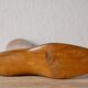 Old varnished wooden shoe mold - right foot