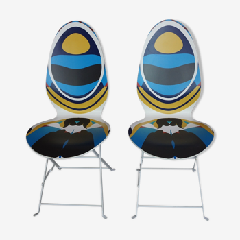Paire de chaises modèle Haute Couture design Christian Lacroix