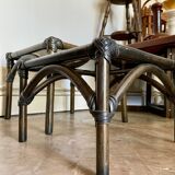 2 coffee tables, rattan sofa tips and smoked glass