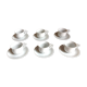 Six tasses et sous tasses en porcelaine blanche de Couleuvre des années 60-70