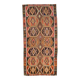 Tapis Kilim Ancien Fait Main – Motifs Géométriques et Symboles Protecteurs