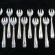 12 oyster forks BOULENGER ART DECO in silver metal Model SUZY
