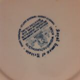 Suite of 6 retro blue plates