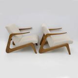 Pair of Mid-Century Modern Italian Bouclè Lounge Chairs, 1970s