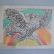 Picasso original lithograph 1952 Dove with a rainbow 38x28cm