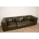 Modular vintage leather sofa by Tito Agnoli for Mobilier International 1970
