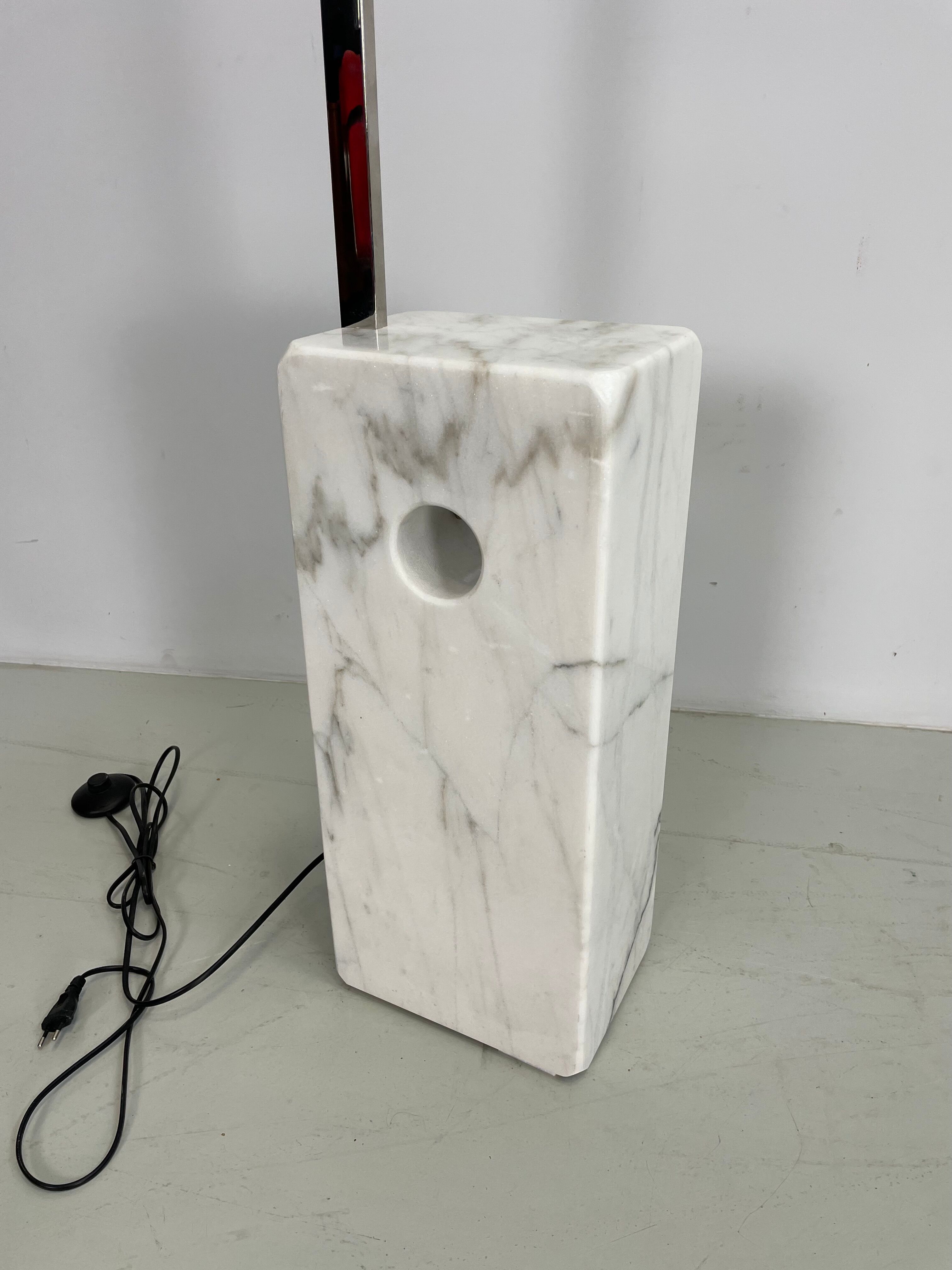Design arc floorlamp with marble base