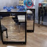 Pair of nightstands mirror