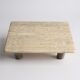Travertine coffee table by Angelo Mangiarotti for Up & Up, 1970s.