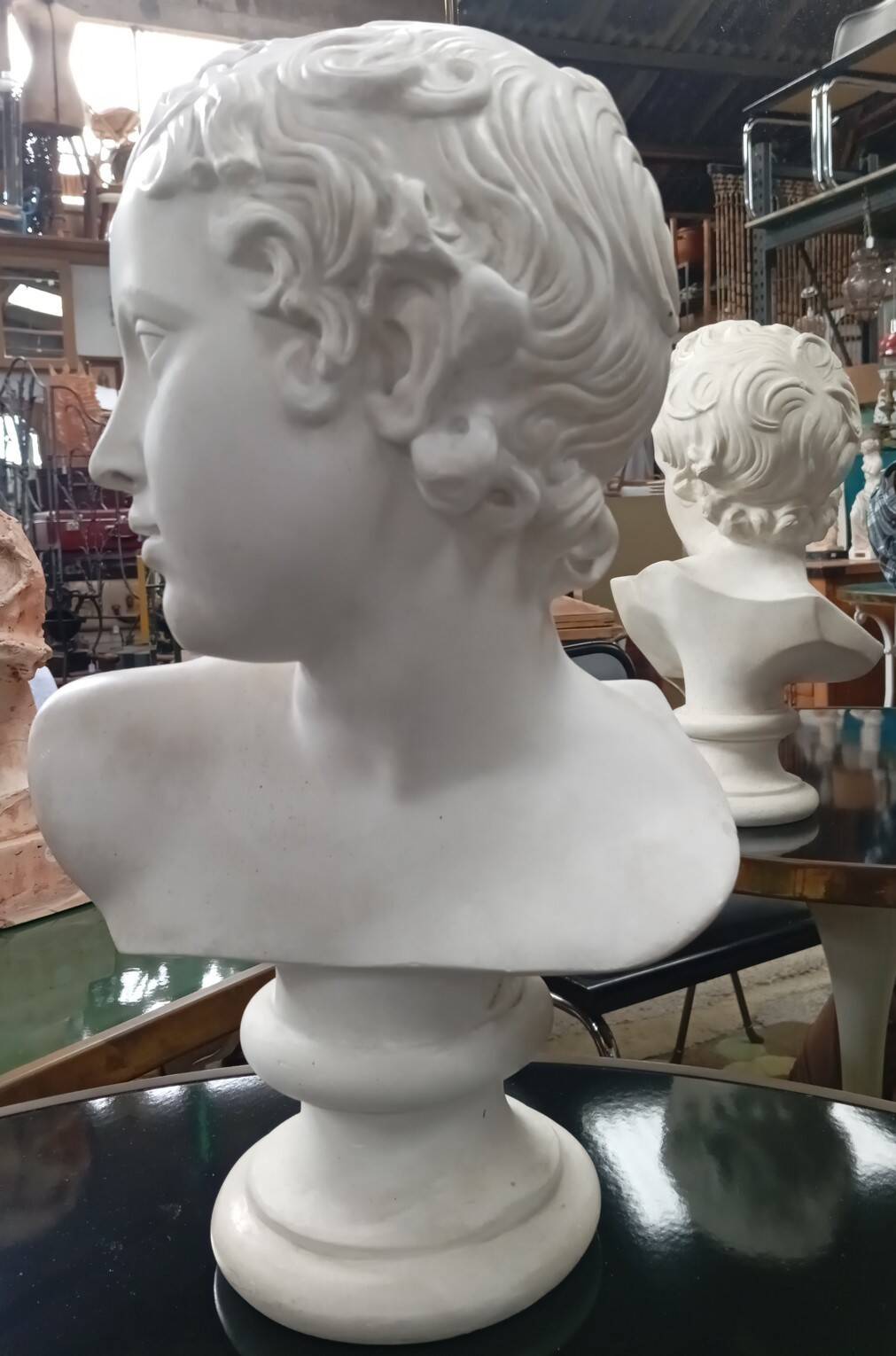 Bust of Eros, cast from the Louvre early 20th century.