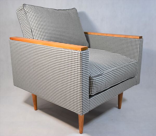 Fauteuil vintage original modèle ZWP-8 Cube, entièrement restauré, années 1970