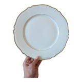 Lot vintage round flat plates in Limoges porcelain