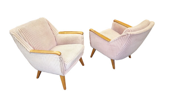 1/6 fauteuils club année 50 60 Dos egg