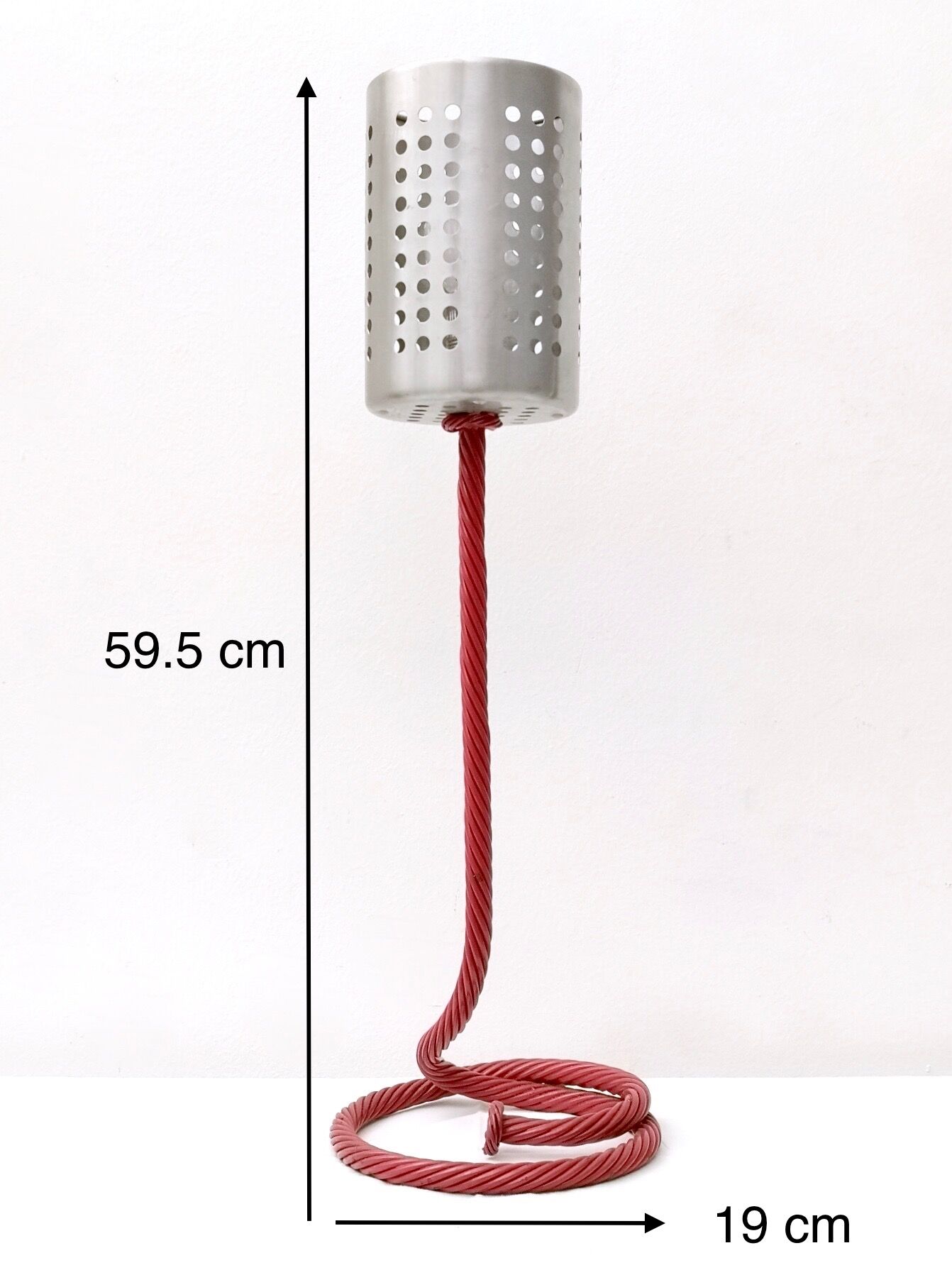 Varnished Metal and Aluminum Table Lamp by Carmelo La Gaipa, Italy, 2019