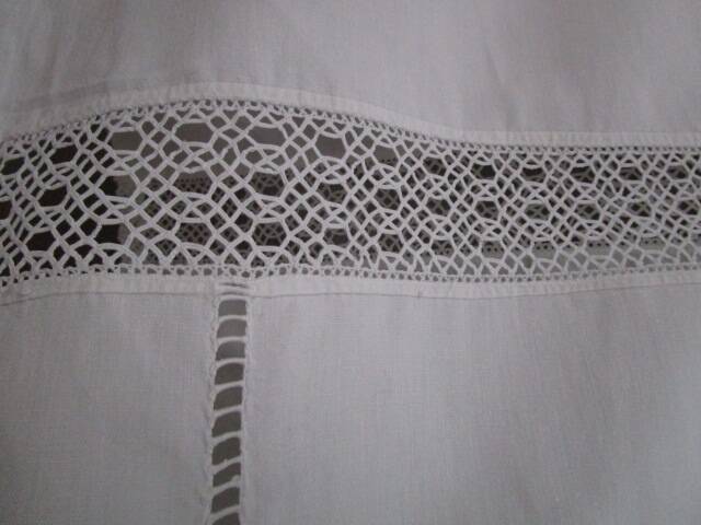 Old embroidered sheet, monogrammed: 310x225cm