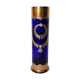 Vase Jugendstil en bleu cobalt avec guirlandes en email doré