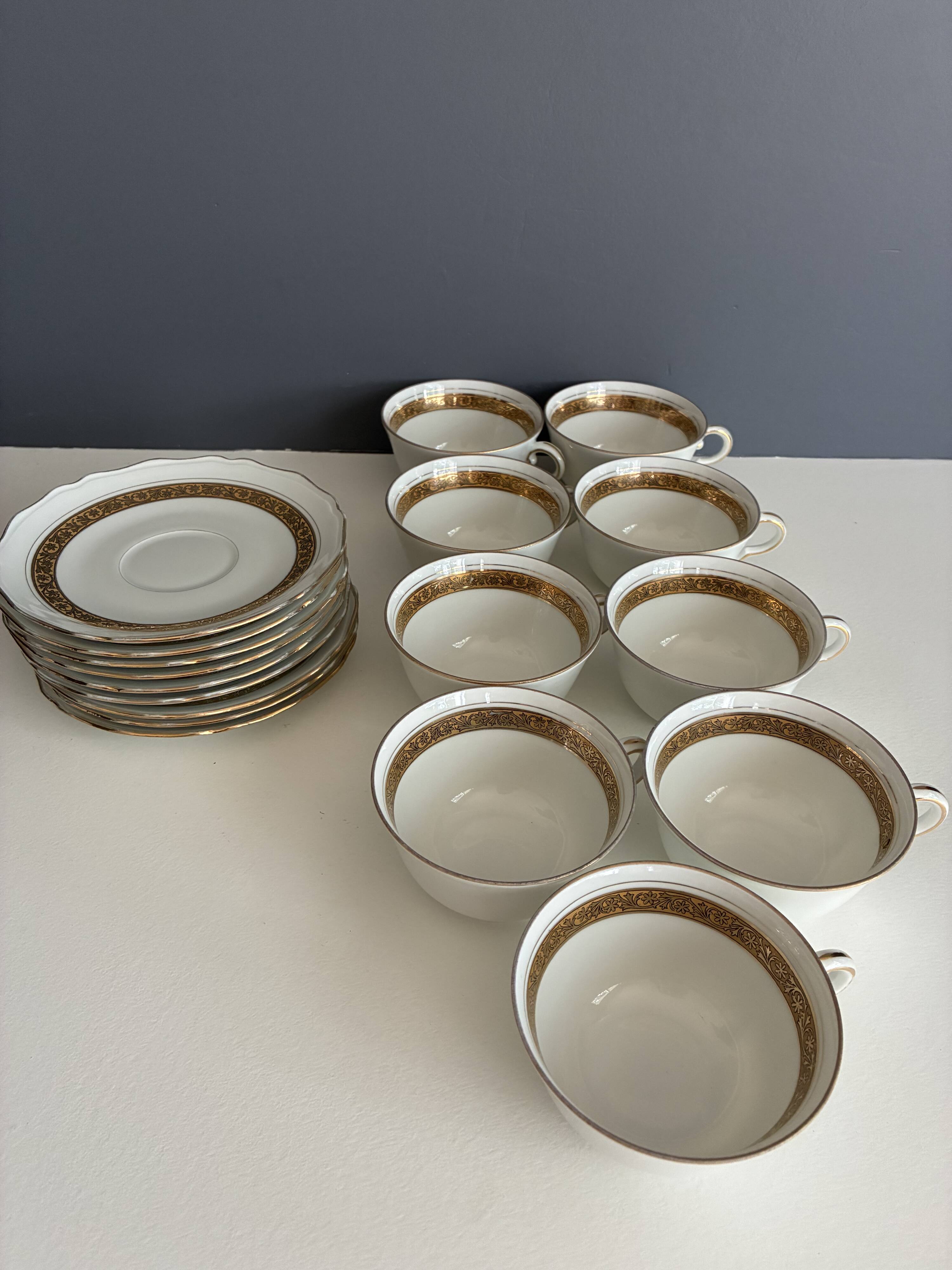 Coffee service 9 pieces L. Lourioux