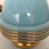 Pied de lampe en verre de clichy bleu