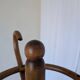 Porte-manteau vintage en bois cintré, arbre à hall Thonet, meuble d'entrée en bois foncé