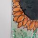 Sunflower enamel plaque