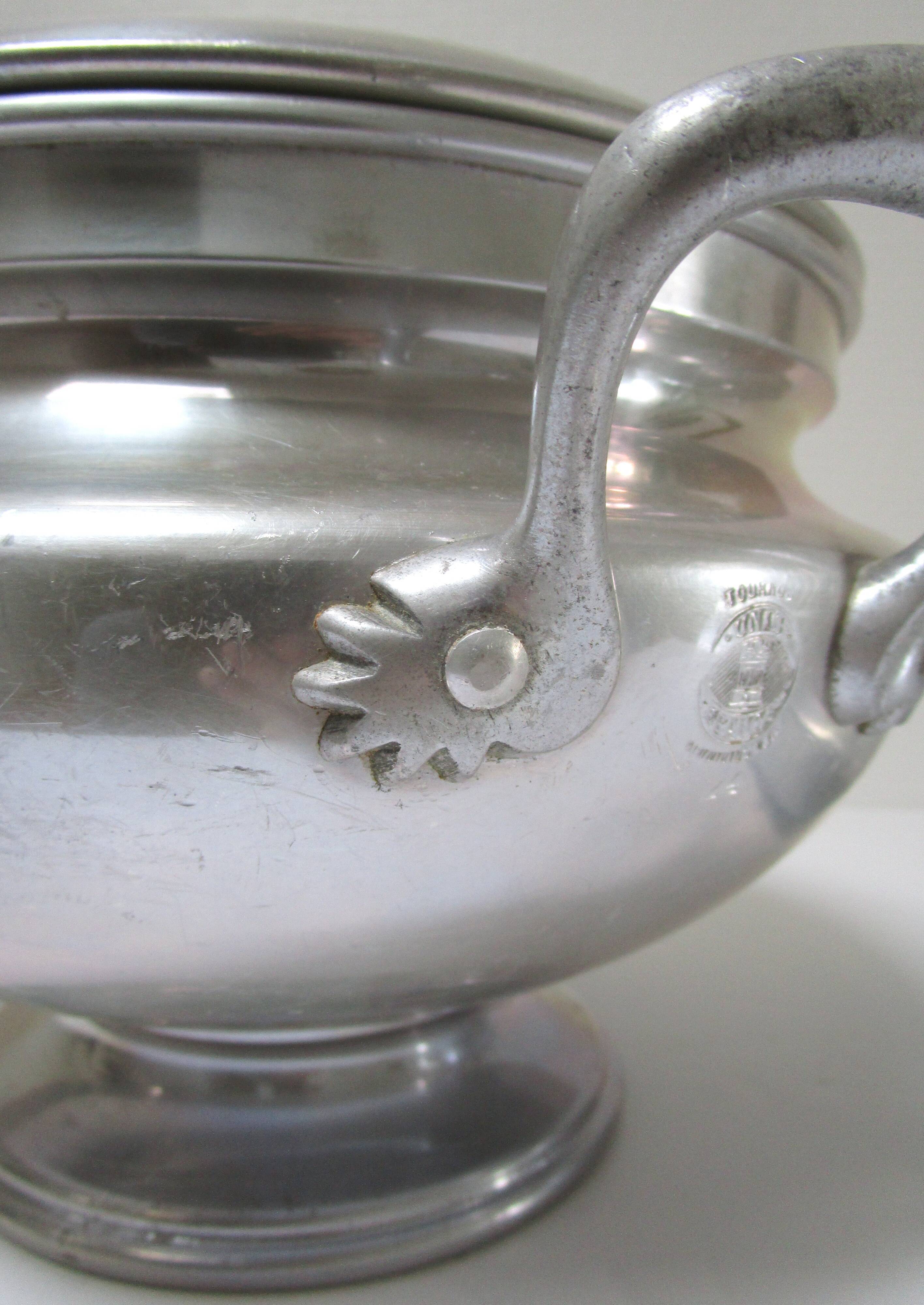 Set of two aluminum tureen Turneds from the 30s/40s