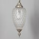 1960s vintage pendant lamp in decorated glass Italian design