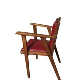 Fauteuil bridge à pieds compas, années 50