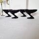 Set of 4 "Zig-Zag" dessert glasses in amethyst crystal Art Deco