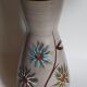German ceramic vase West-Germany with three flowers n°1218