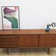 Teak sideboard with drawers and sliding doors, Denmark 1960