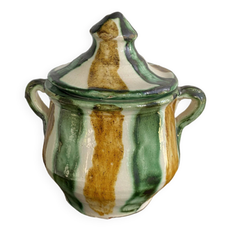 Glazed ceramic spice jar