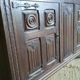 Handcrafted Basque Sideboard, in Oak, Imposing but Refined - Early 20th Century