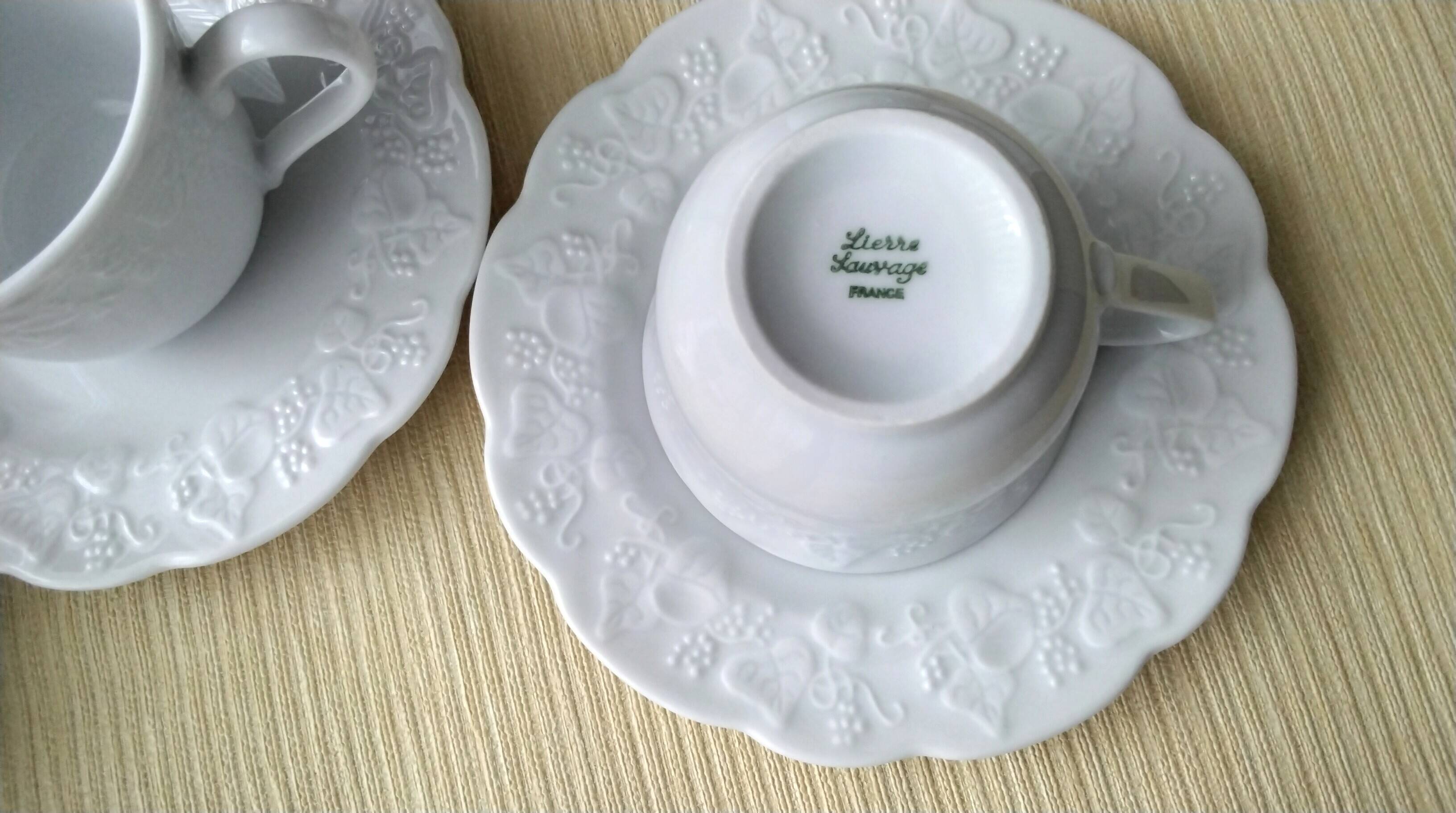 6 porcelain coffee cups "Wild Ivy"