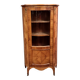 Louis XV style curved glass-fronted bookcase in rosewood
