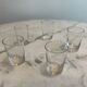 A set of five blown glass shooters