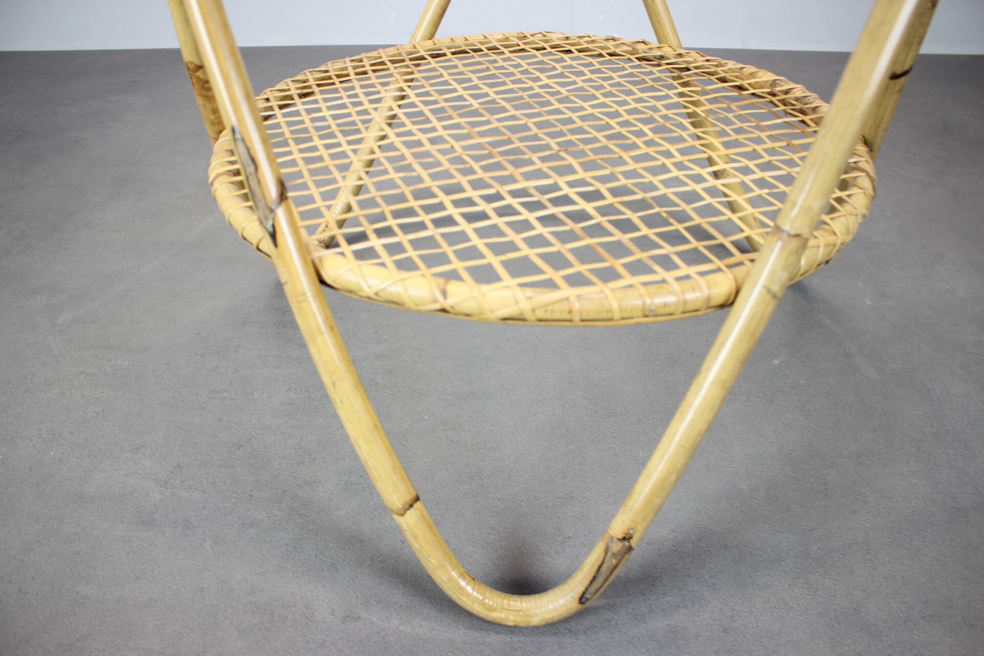 Mid-Century Bamboo and Glass Coffee Table by Alan Fuchs, Czechoslovakia, 1960s