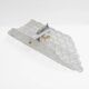 Pair of Clear Murano Glass Wall Sconces with Textured Relief